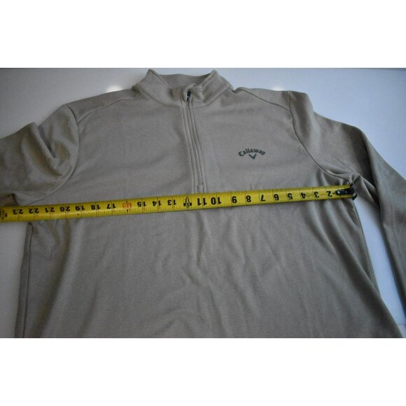 Callaway Golf Men's Med Pullover Quarter Zip Jacket Performance Grey Black - Picture 3 of 8